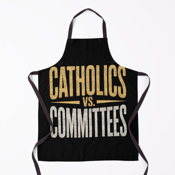 Item preview, Catholics Vs Commies Political Humor Quote designed and sold by FreshVibe Prints.