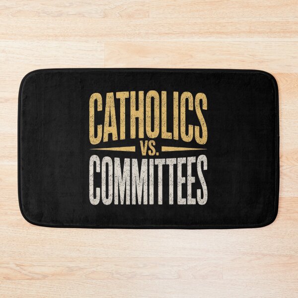 Item preview, Catholics Vs Commies Political Humor Quote designed and sold by FreshVibe Prints.