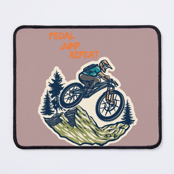 Item preview, Pedal Jump Repeat – Mountain Bike MTB Adventure Cycling Design designed and sold by MUKUND FASHION DESIGN.