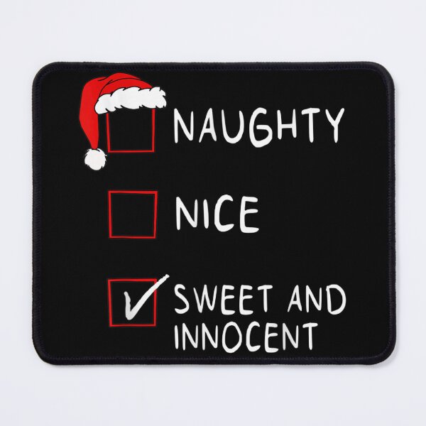 Item preview, Funny Naughty Nice Sweet And Innocent Christmas Checklist Santa Hat Graphic designed and sold by DuneHaicna.