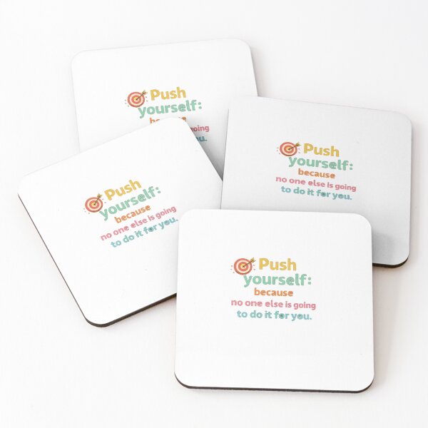 Item preview, Push Yourself Motivational Quote Design designed and sold by vishwadesign.