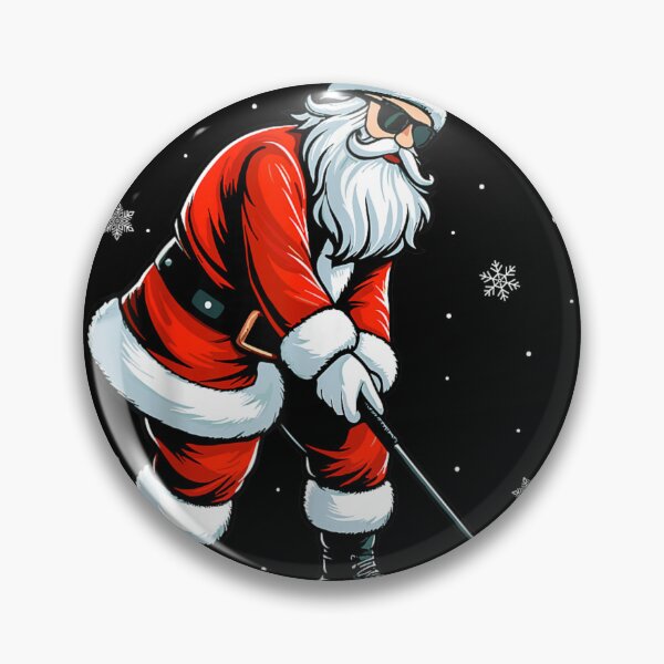 Item preview, Santa Claus Playing Golf In Red Suit And Sunglasses Sporty Holiday designed and sold by GalenoHenley.
