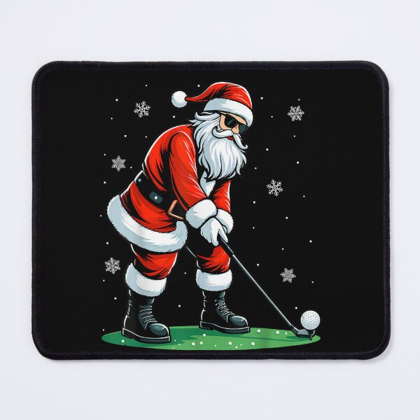 Item preview, Santa Claus Playing Golf In Red Suit And Sunglasses Sporty Holiday designed and sold by GalenoHenley.