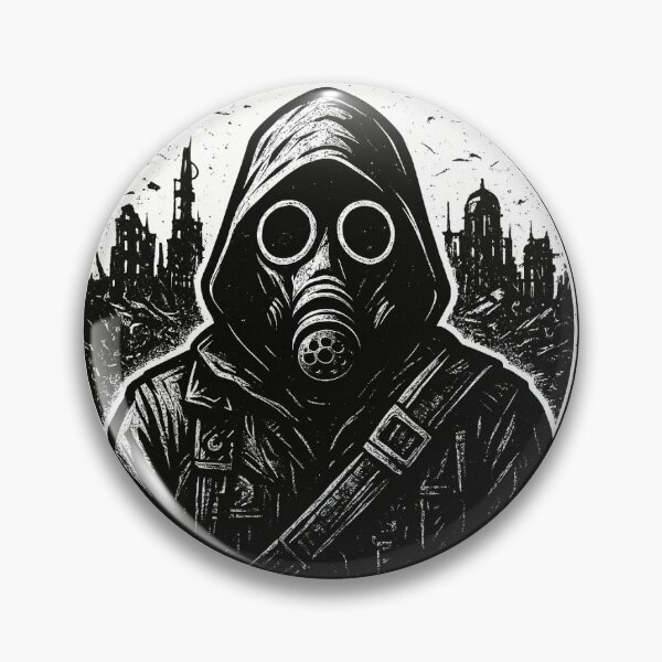 Item preview, Round GasMask Nomad logo designed and sold by GasMask-Studio.