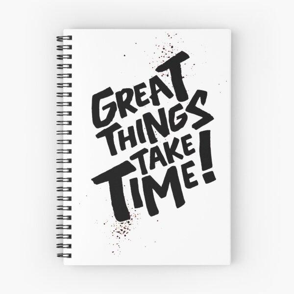 Item preview, Great Things Take Time – Patience Motivation Quote designed and sold by Hilal-Studio.