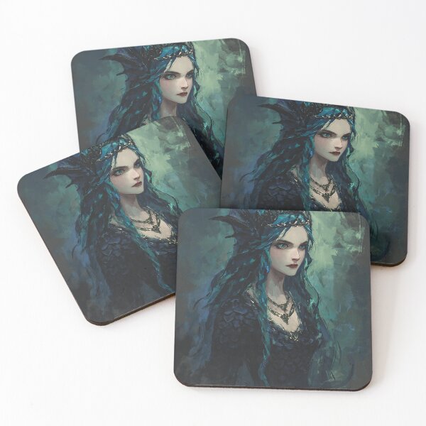 Item preview, Fantasy Dark Mermaid Siren Art designed and sold by bapupa.
