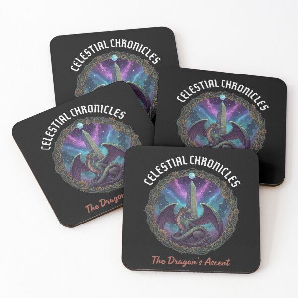 Item preview, Celestial Chronicles – Cosmic Dragon and Obelisk Fantasy Art designed and sold by Dogandesighn.