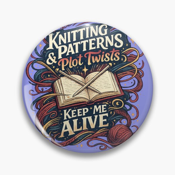 Item preview, Knitting and Plot Twists Keep me Alive  designed and sold by Iail Ioa.