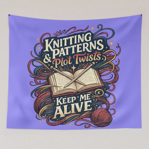Item preview, Knitting and Plot Twists Keep me Alive  designed and sold by Iail Ioa.