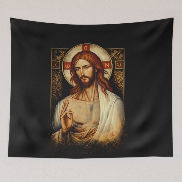 Item preview, Pantocrator Blessing — IC XC Icon Tee designed and sold by Sanctum Icons.