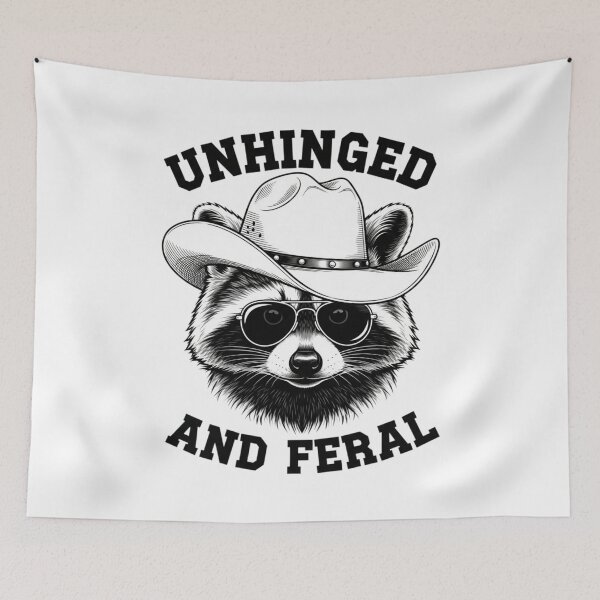 Item preview, Unhinged Feral Raccoon Cowboy Hat Sunglasses Cool Animal Design designed and sold by MotivaChic.