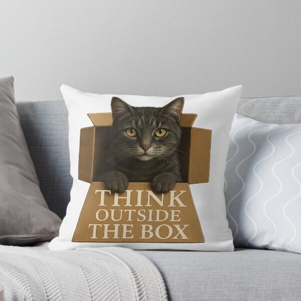 Item preview, Think Outside the Box – Smart Cat Inspirational Art designed and sold by the-dovlat.