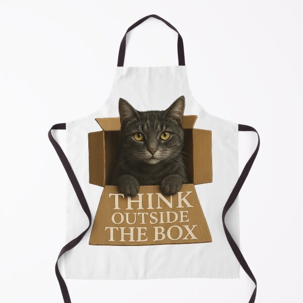 Item preview, Think Outside the Box – Smart Cat Inspirational Art designed and sold by the-dovlat.