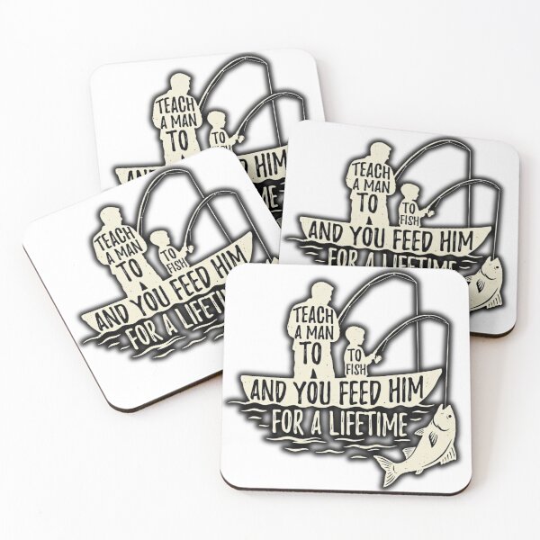 Item preview, Vintage Teach a Man to Fish Quote Design designed and sold by EverBranz-stor.