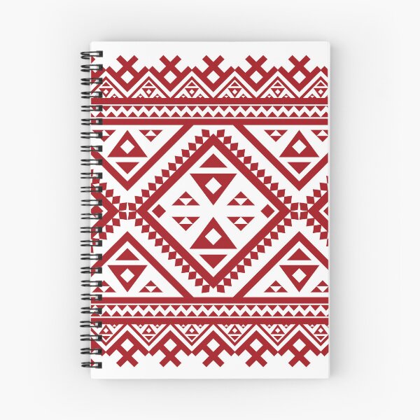Aperçu de l'œuvre Motif textile ethnique géométrique rouge créée et vendue par Modular Prints.