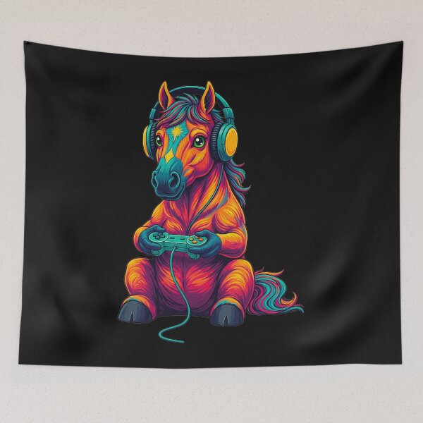 Item preview, Gamer Horse Gaming Headphones Joystick Funny designed and sold by FemmeForge.