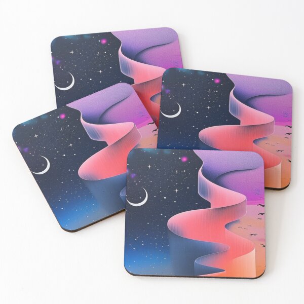 Item preview, Where Night Flows Into Day – Surreal Sunset Landscape Art designed and sold by lavanya11.