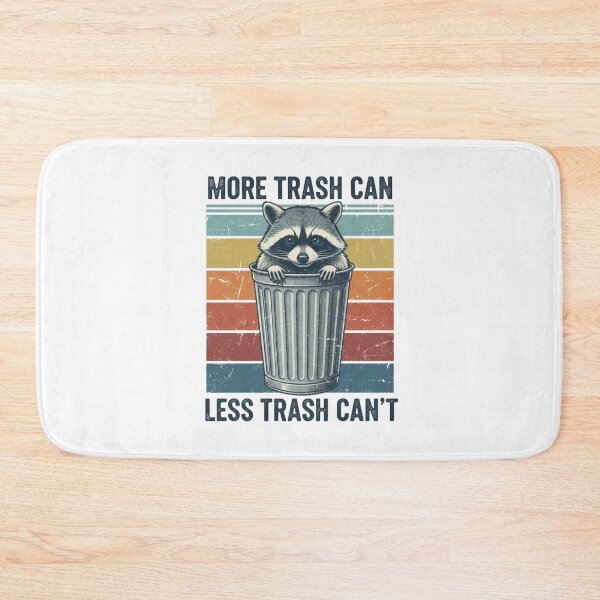 Item preview, Funny Raccoon Trash Can Vintage Pun Retro Stripes Art designed and sold by MotivaChic.