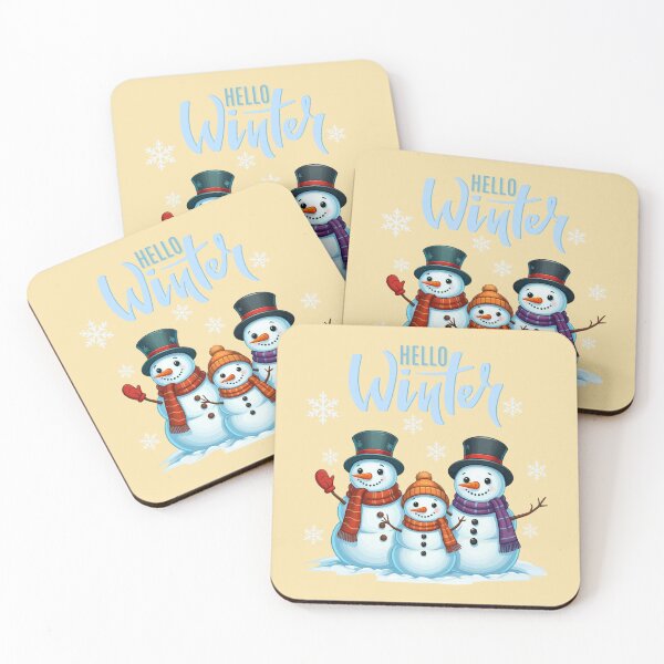 Item preview, Hello Winter Cute Snowman Family – Cozy Winter Holiday Design designed and sold by MUKUND FASHION DESIGN.