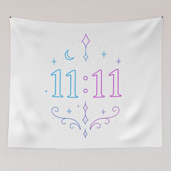 Item preview, 11:11 Neon Angel Number Art designed and sold by HiteshArt111.