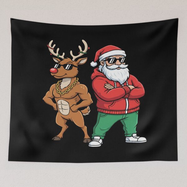 Item preview, Modern street-style Santa Claus wearing sunglasses and a hoodie designed and sold by KLSproduct.