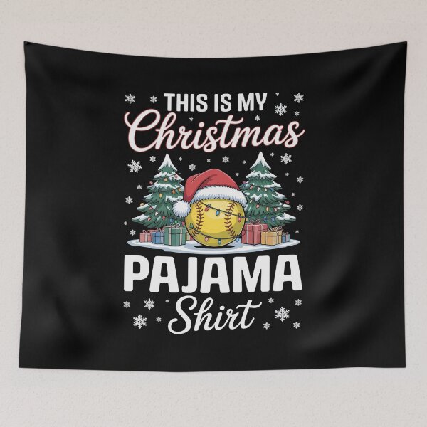Artikelvorschau, Das ist mein Softball-Pyjama-Weihnachten entworfen und verkauft von HeinzanoWeno.