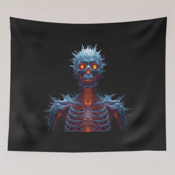 Item preview, Celestial Ice Skull with Sun and Moon Eyes - Glowing Fantasy Skeleton designed and sold by TitanRN.