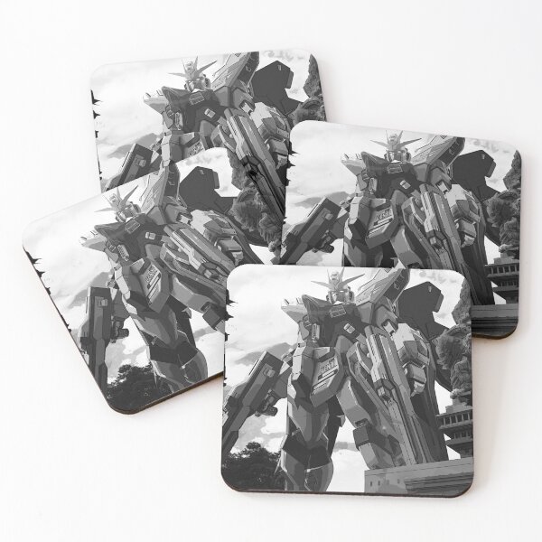 Item preview, freedom gundam seed in bali artwork design black white illustration  designed and sold by sabartgunpla.