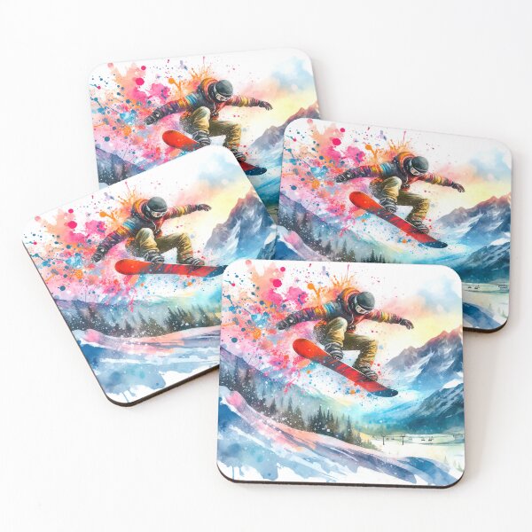 Item preview, Snowboard in watercolor designed and sold by paulrommer.