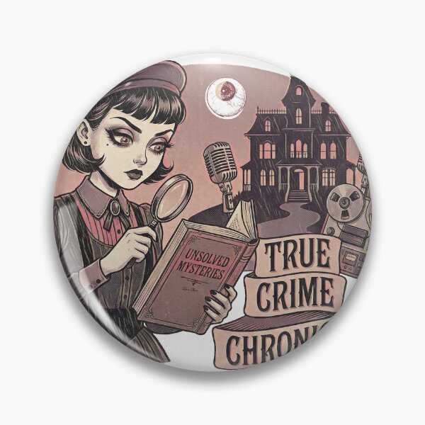 Item preview, True Crime Chronicles - Vintage Goth Detective & Podcast Aesthetic designed and sold by Hen-C-Art.
