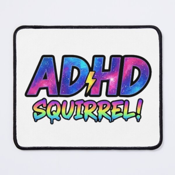 Item preview, Funny ADHD Brain Squirrel Rainbow Galaxy T-Shirt designed and sold by Inkwell grove.