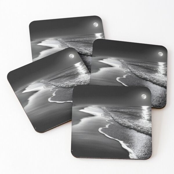 Item preview, Moonlit Waves on a Serene Beach at Night designed and sold by Artessie.