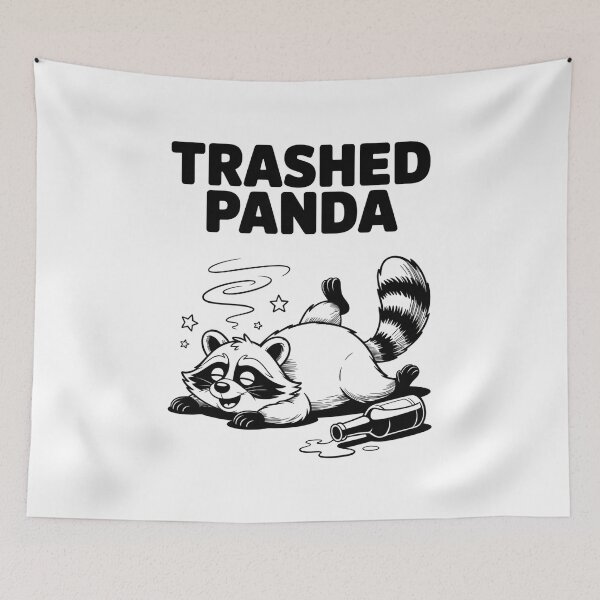 Item preview, Trashed Panda Drunk Racoon designed and sold by HeinzanoWeno.