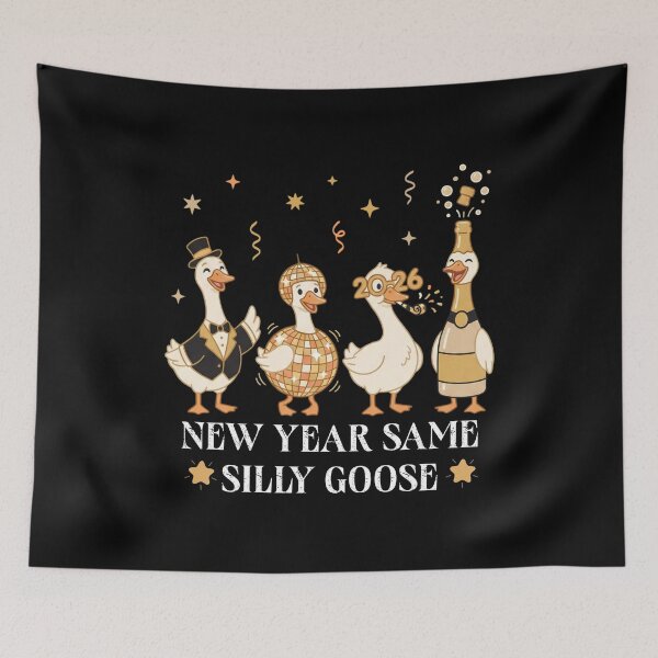 Item preview, Happy New Year Same Silly Goose 2026 Humor designed and sold by FreshVibe Prints.