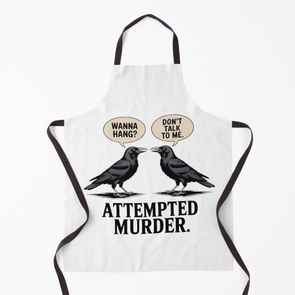 Item preview, Attempted Murder Crow Shirt | Funny Dark Humor Bird Tee | Gothic Vintage Crow designed and sold by Printsouf.