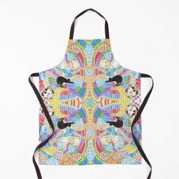Item preview, Catnap Kaleidoscope – Colourful Patchwork Cats designed and sold by MiowandMolly.