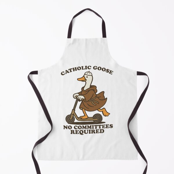 Item preview, Catholic Goose Riding Scooter Funny Retro Religious Cartoon designed and sold by MotivaChic.