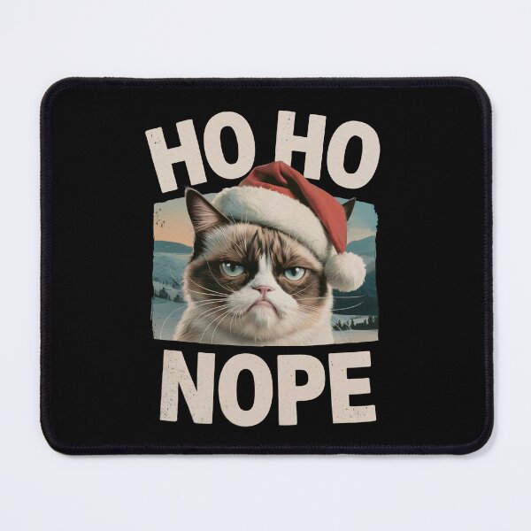 Item preview, Ho Ho Nope – Grumpy Christmas Cat designed and sold by emilianaka.