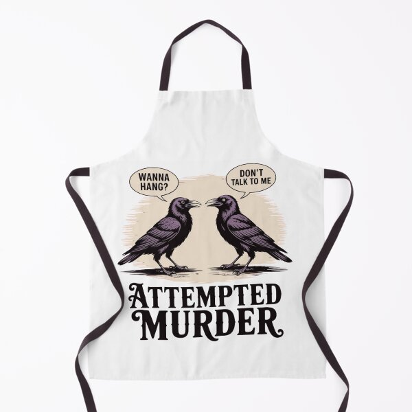 Item preview, Attempted Murder Crow Shirt | Funny Dark Humor Bird Tee | Gothic Vintage Crow designed and sold by Printsouf.