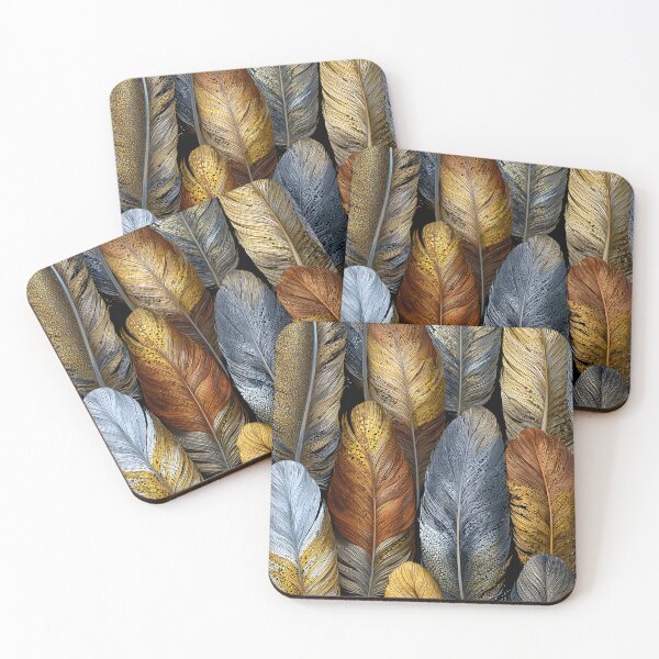 Item preview, Vibrant Collection of Colorful Feathers Displayed Artfully designed and sold by Artessie.