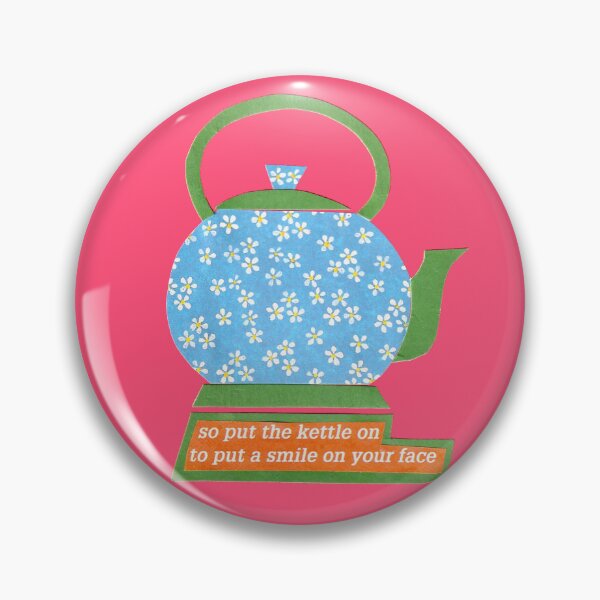 Item preview, A nice cup of tea mixed media collage teapot wholesome designed and sold by Pretty-Nonsense.