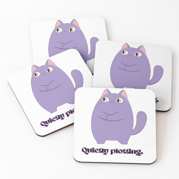 Item preview, Cute  purple mischievous looking cat designed and sold by Twinkley-tees.