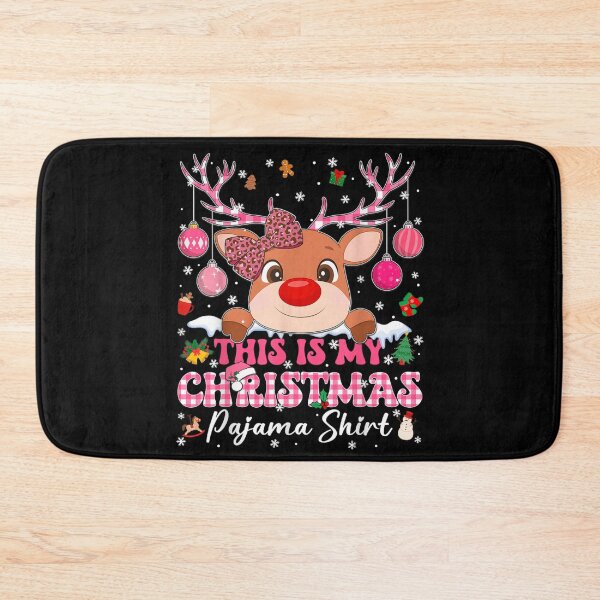 Item preview, Cute Pink Reindeer This Is My Christmas Pajama Shirt For Girls designed and sold by AnsadoWinu.