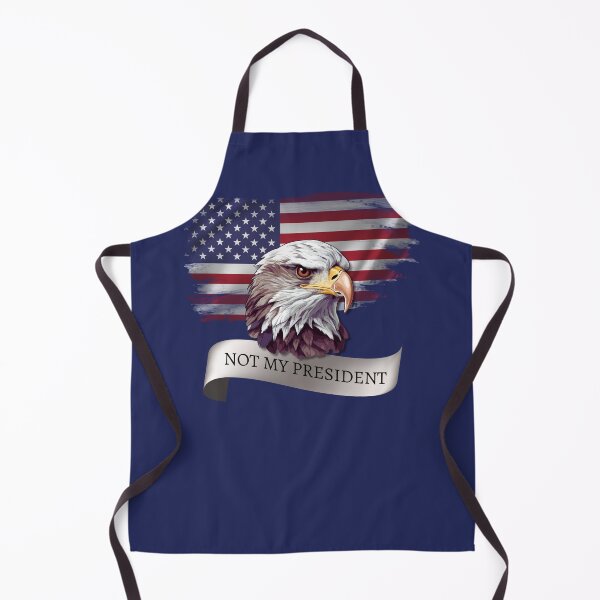 Item preview, Not My President – Bald Eagle Protest Graphic with Distressed American Flag designed and sold by Kmcantley.