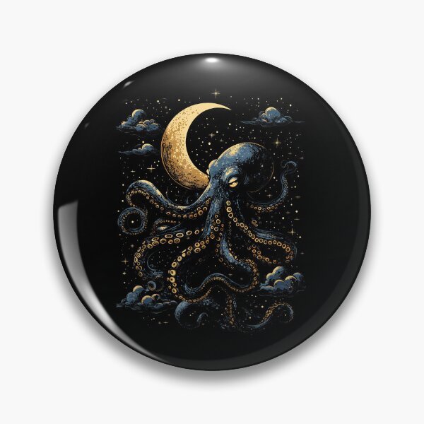 Item preview, Celestial Octopus & Moon designed and sold by avixnqnbu33.