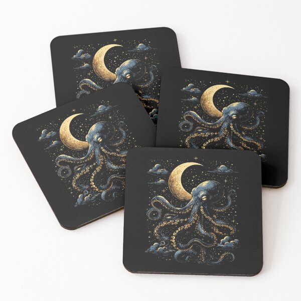 Item preview, Celestial Octopus & Moon designed and sold by avixnqnbu33.