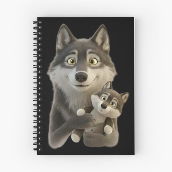 Item preview, Cute Wolf and Cub Christmas Greeting Card Design designed and sold by Magounette.
