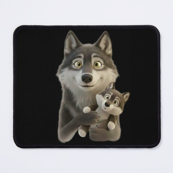 Item preview, Cute Wolf and Cub Christmas Greeting Card Design designed and sold by Magounette.
