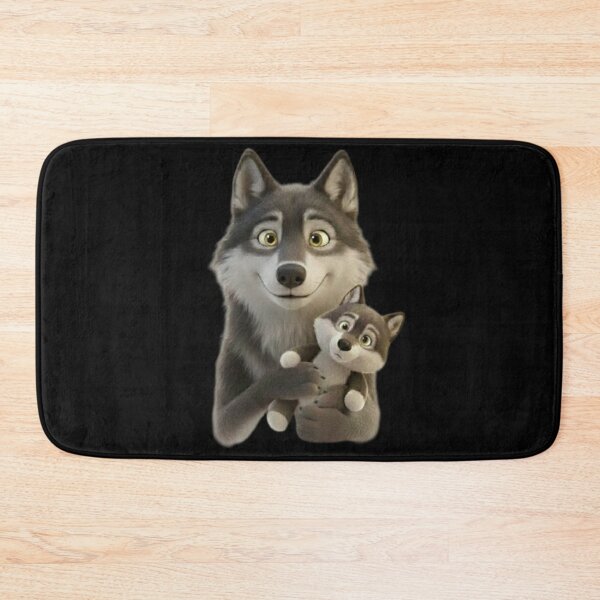 Item preview, Cute Wolf and Cub Christmas Greeting Card Design designed and sold by Magounette.
