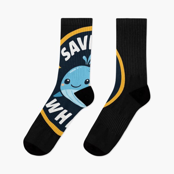 Item preview, Save the Whales Cute Cartoon Illustration – Ocean Conservation designed and sold by Visual-digital.